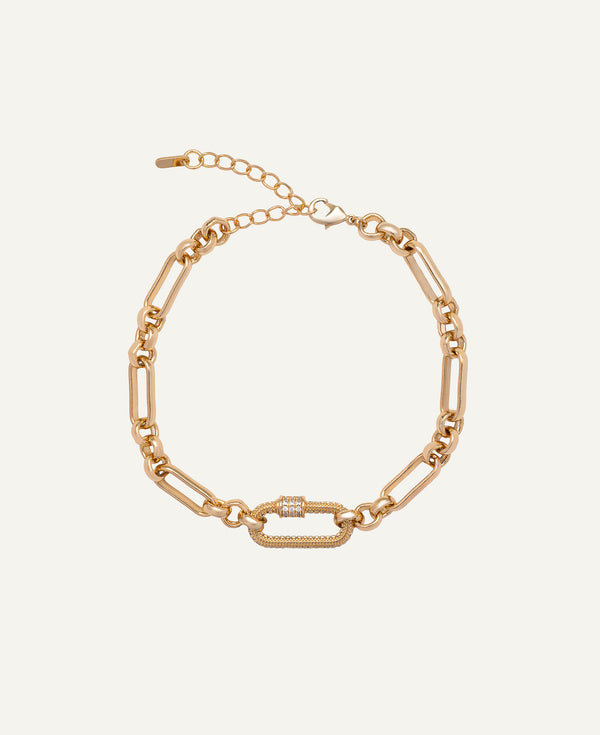 PRE-ORDER: Annie Gold Paperclip Link Bracelet