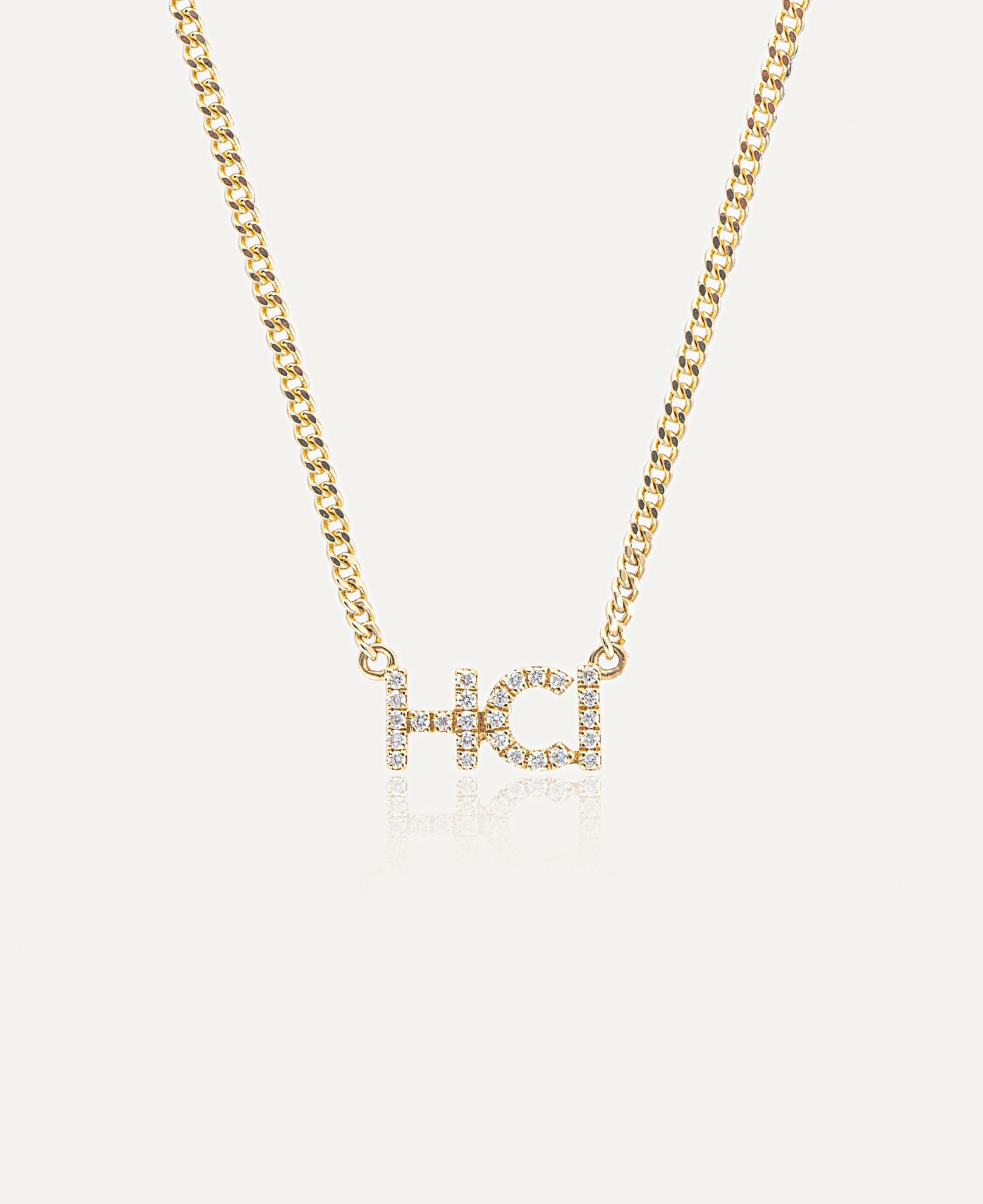 product image of Lottie Custom Diamond Nameplate Chain Necklace