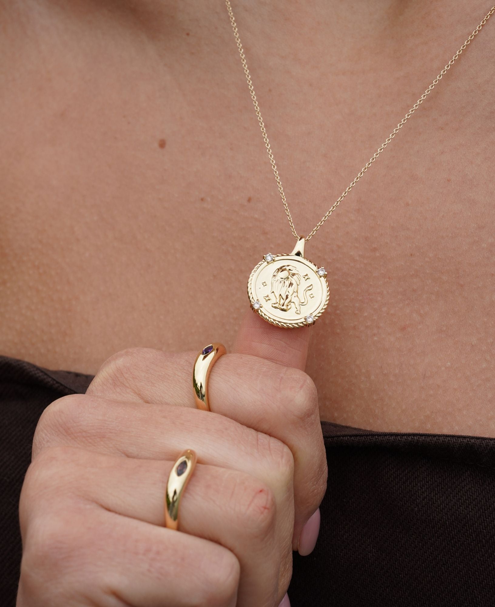 Renee Gypsy Rhodolite Stackable Gold Ring
