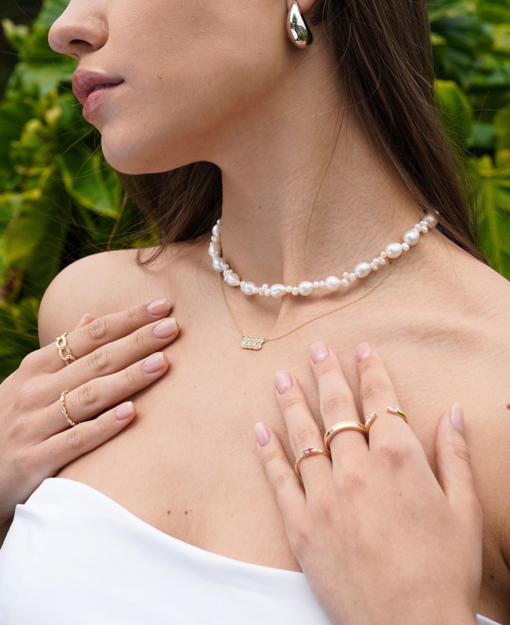 Polly Custom Diamond Bubble Number Necklace