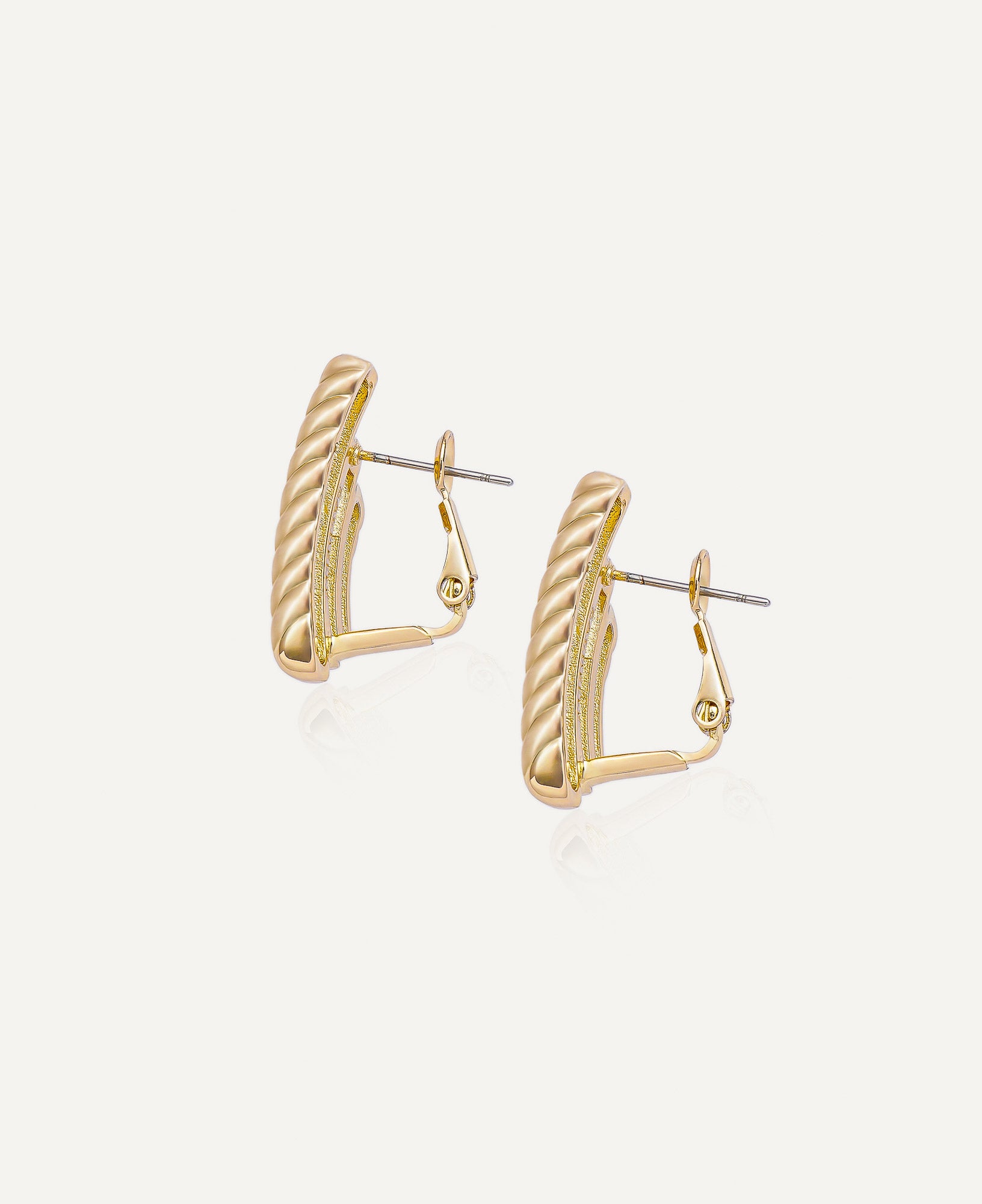 product picture of Catherine Rope Textured Gold Earrings