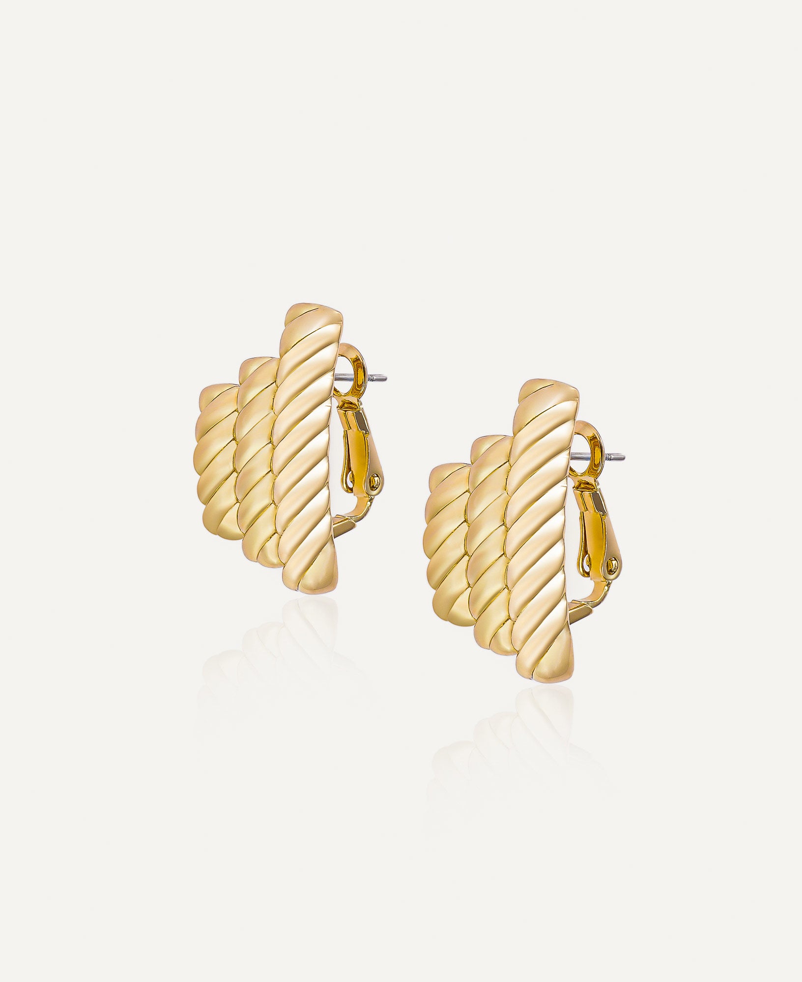 product picture of Catherine Rope Textured Gold Earrings