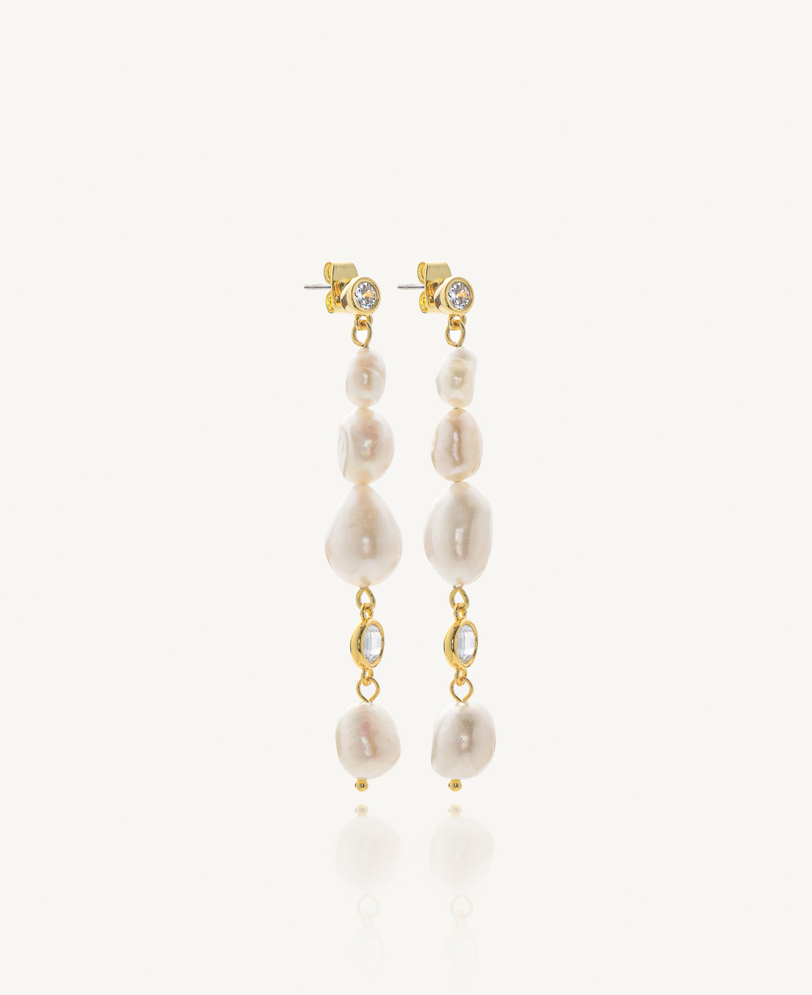 product shot of micah pearl drop earrings