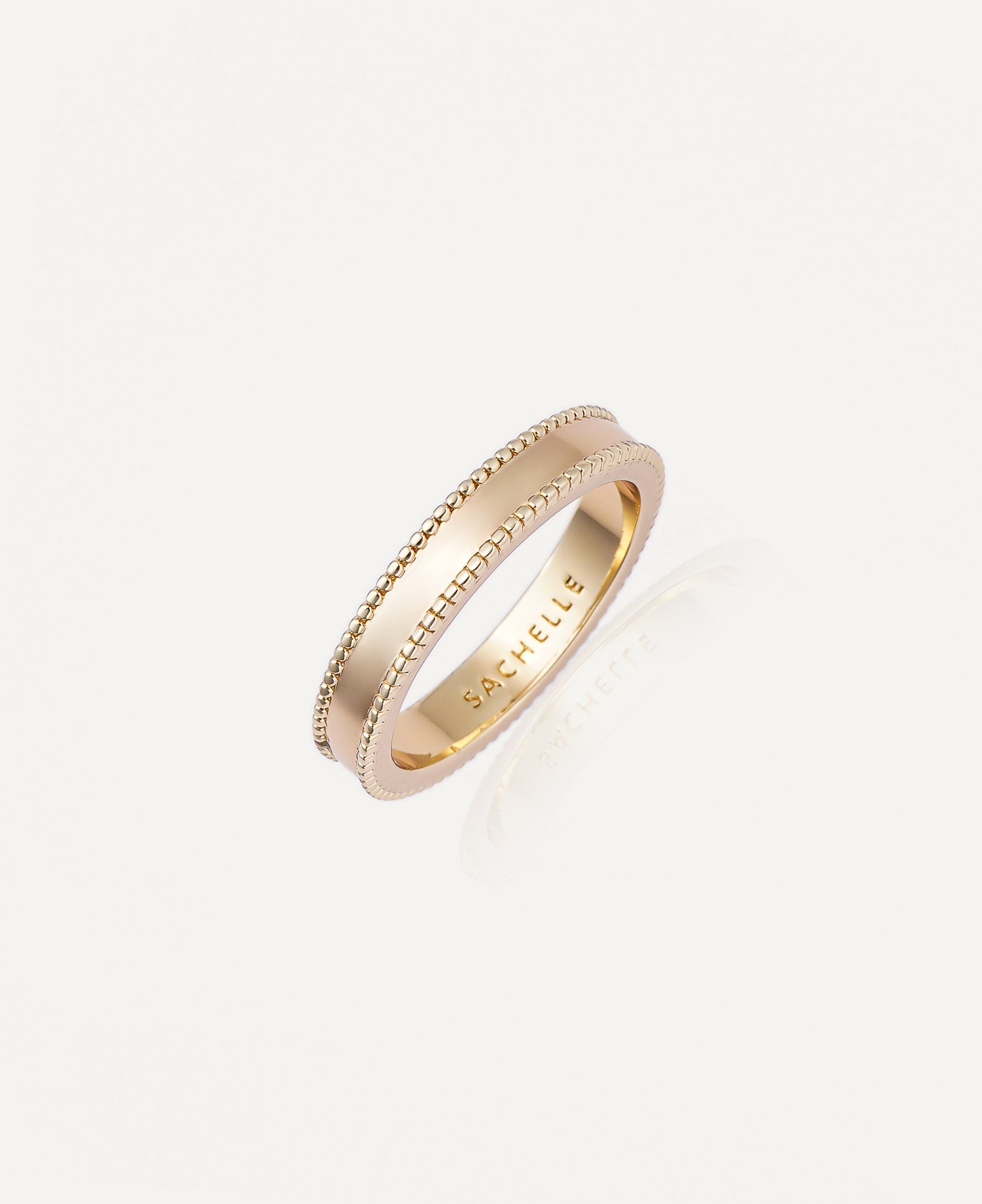 product picture of Gladys Beaded Gold Band Ring