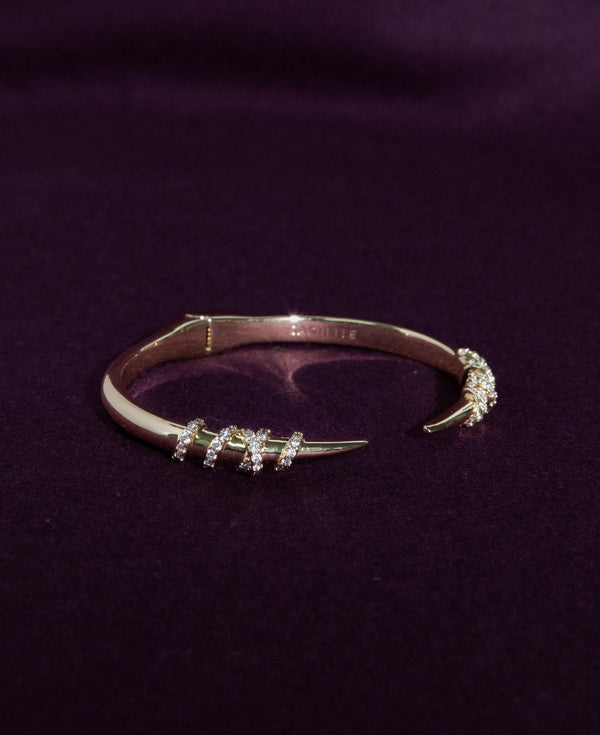 Vesper CZ Twist Cluster Claw Bangle