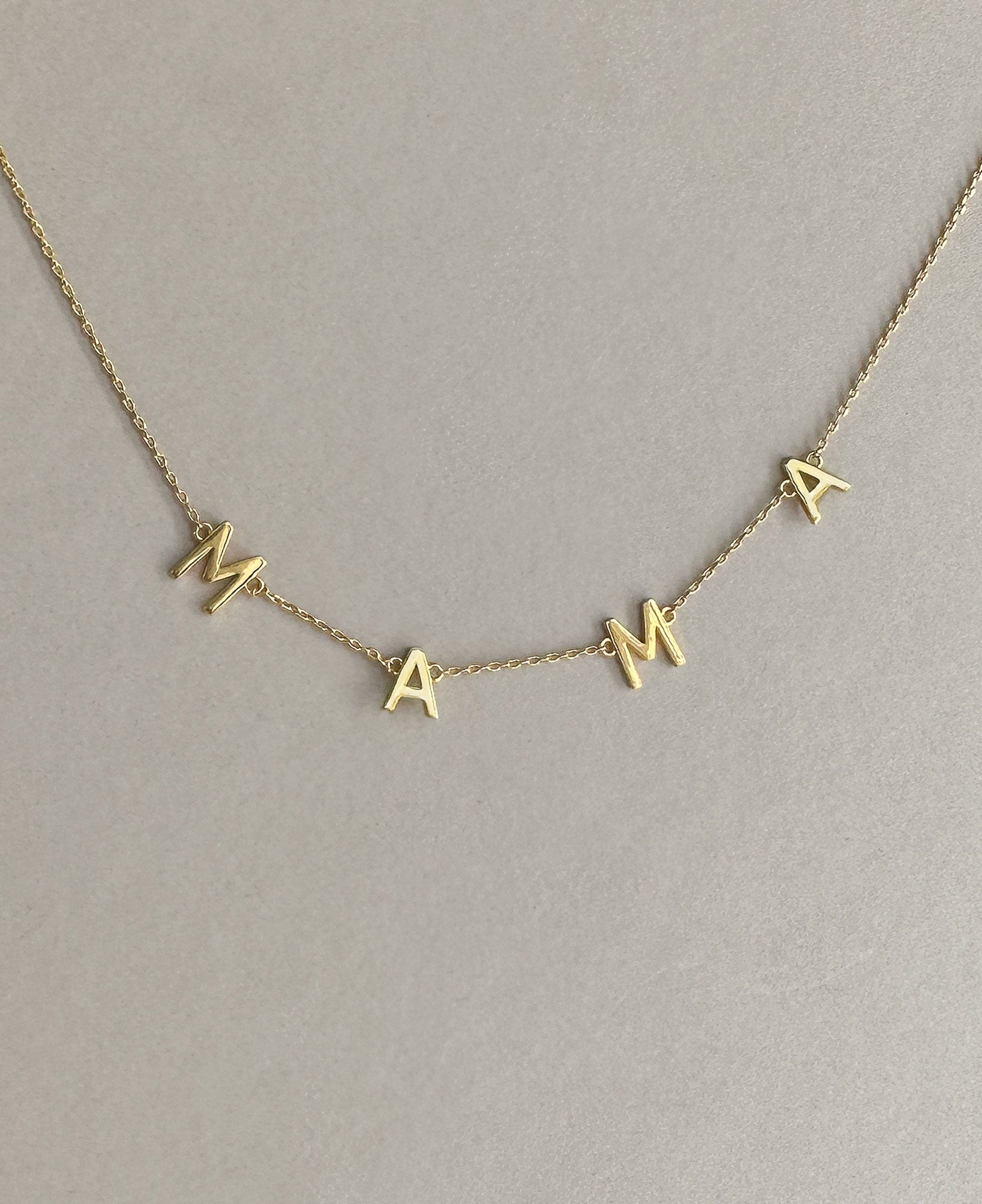 Mama Letter Gold Necklace