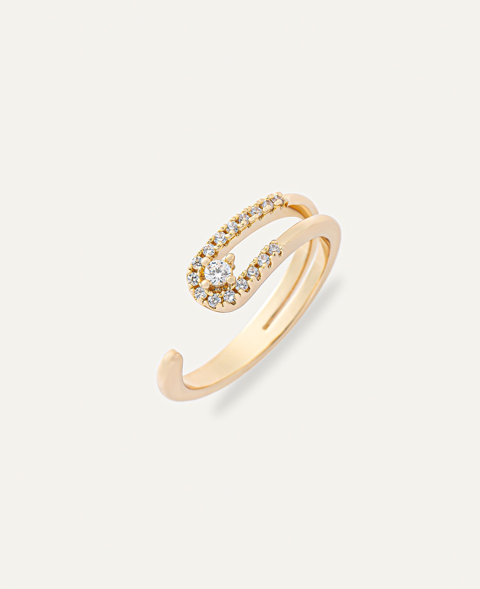 product shot of helen clip open cz ring