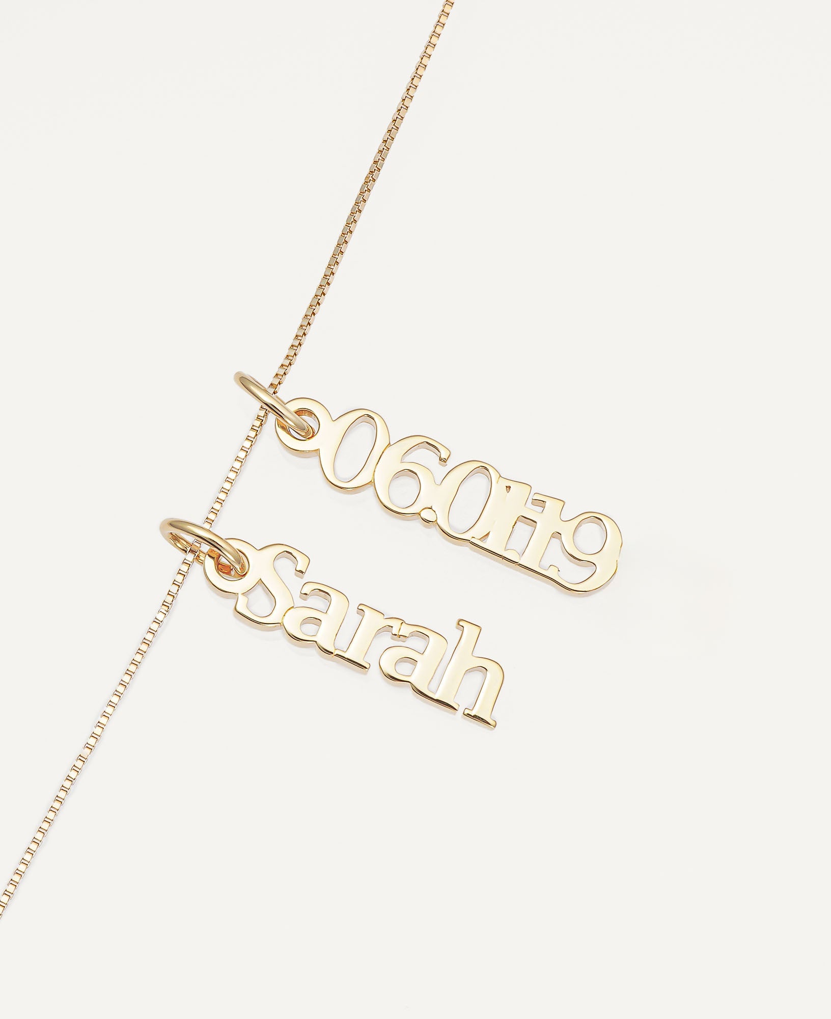 Valentina Custom 14k Solid Gold Vertical Name Pendant Necklace