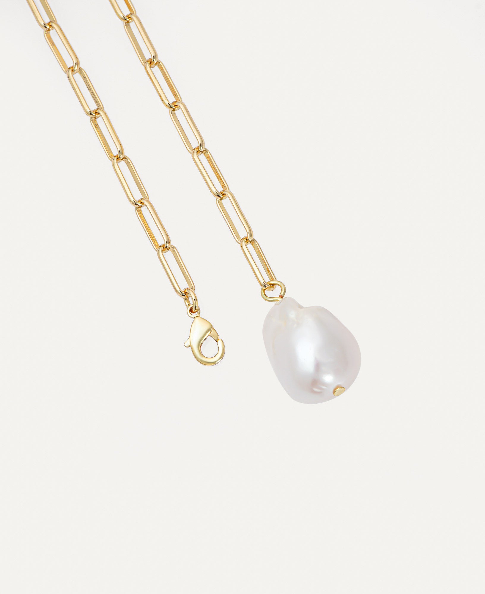 Product picture of Celeste Baroque Pearl Paperclip Chain Necklace