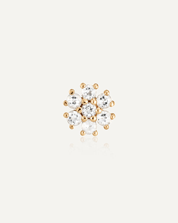 product shot of Primrose white sapphire flatback stud