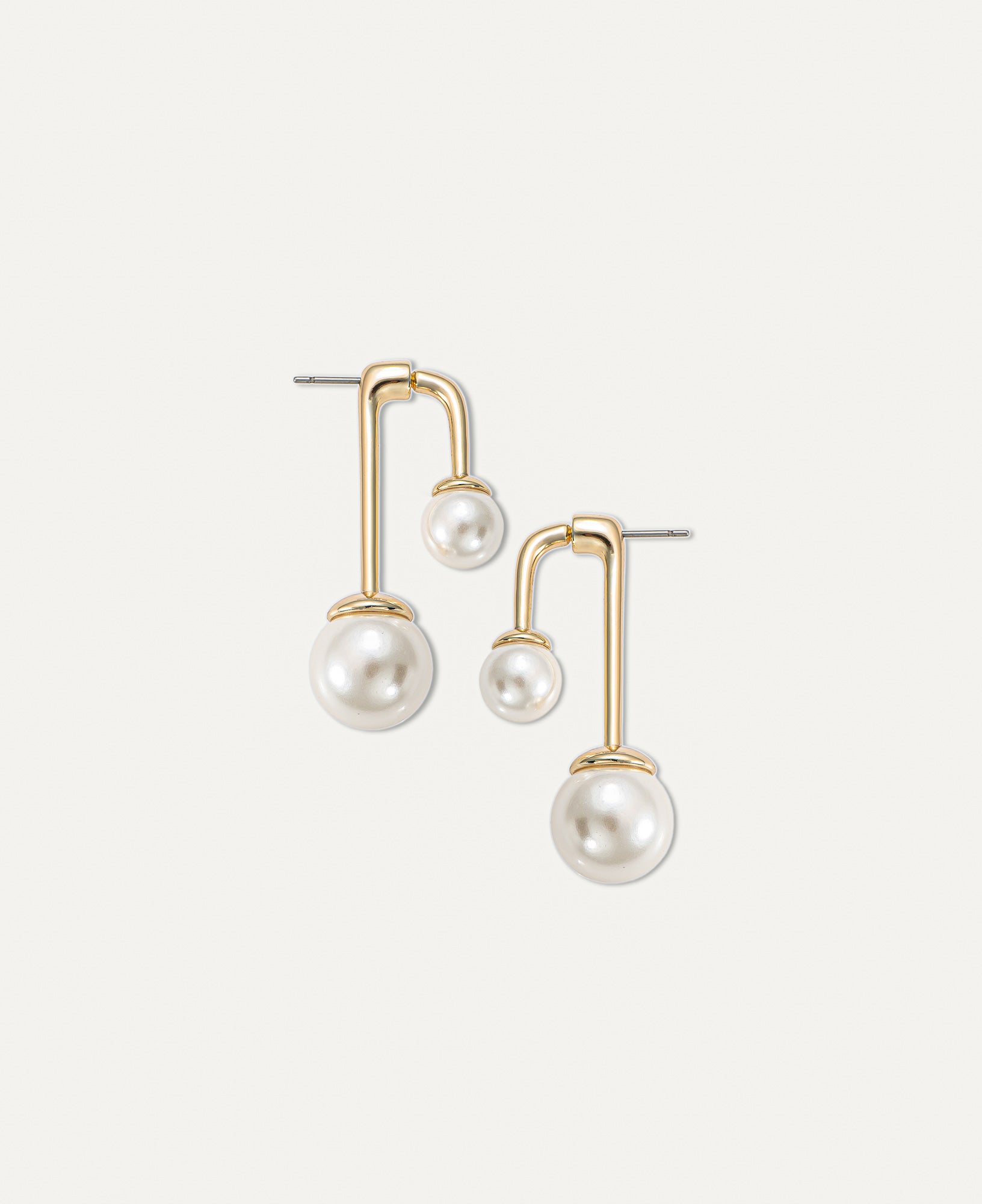 Product shot of August Pearl Threader Earrings