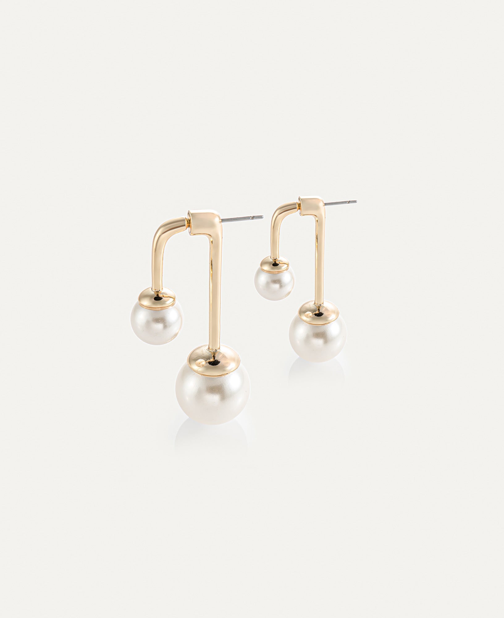 Product shot of August Pearl Threader Earrings