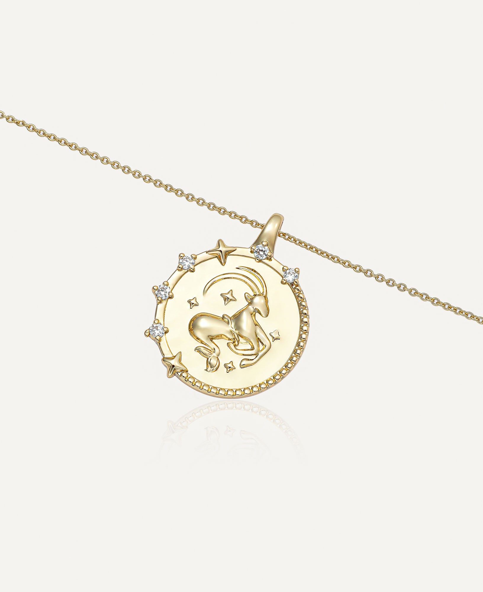 product image of Capricorn Horoscope Gold Pendant Necklace