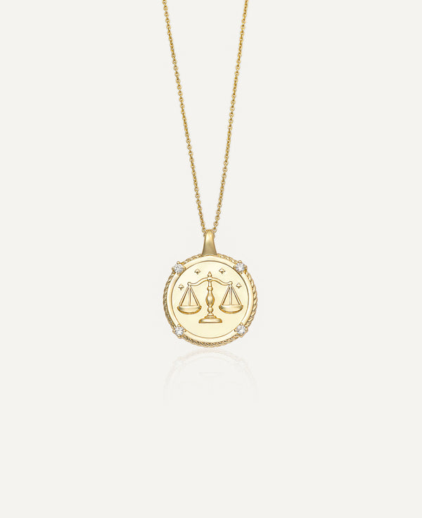 product image of Libra Horoscope Gold Pendant Necklace