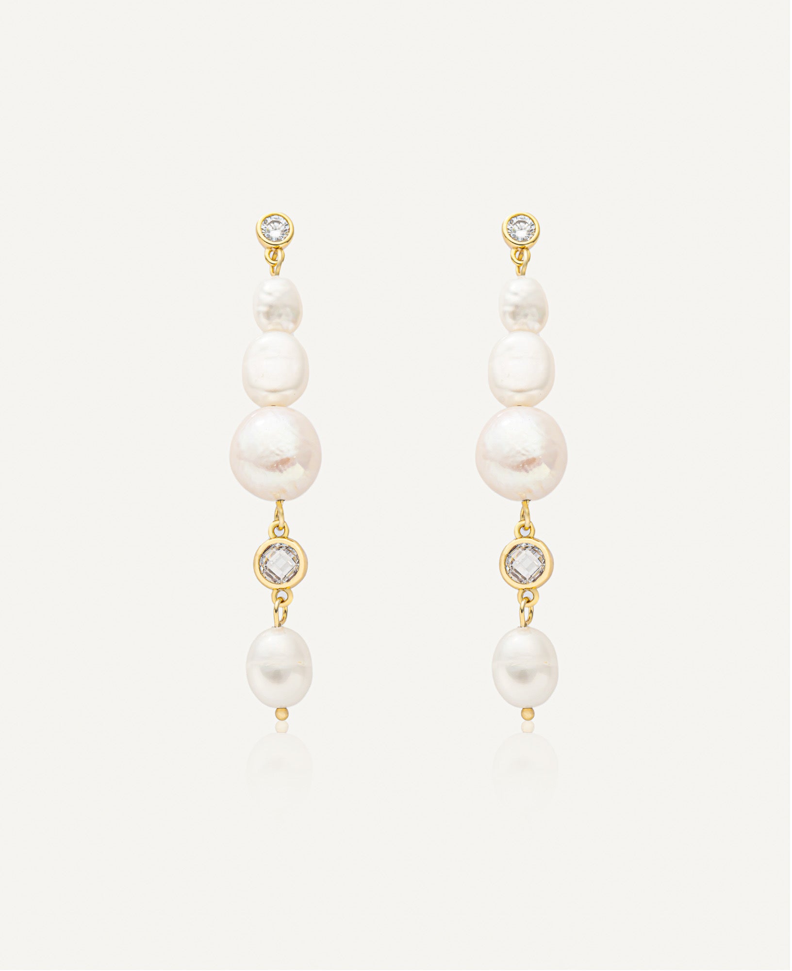 product shot of micah pearl drop earrings