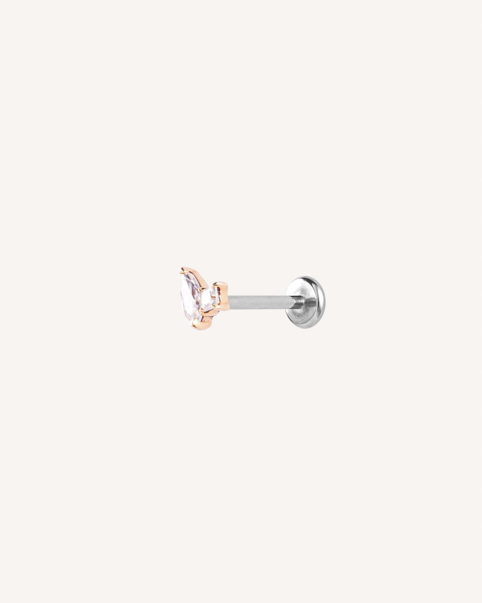 Aeris Marquise Moi et Toi Moissanite Flatback Stud