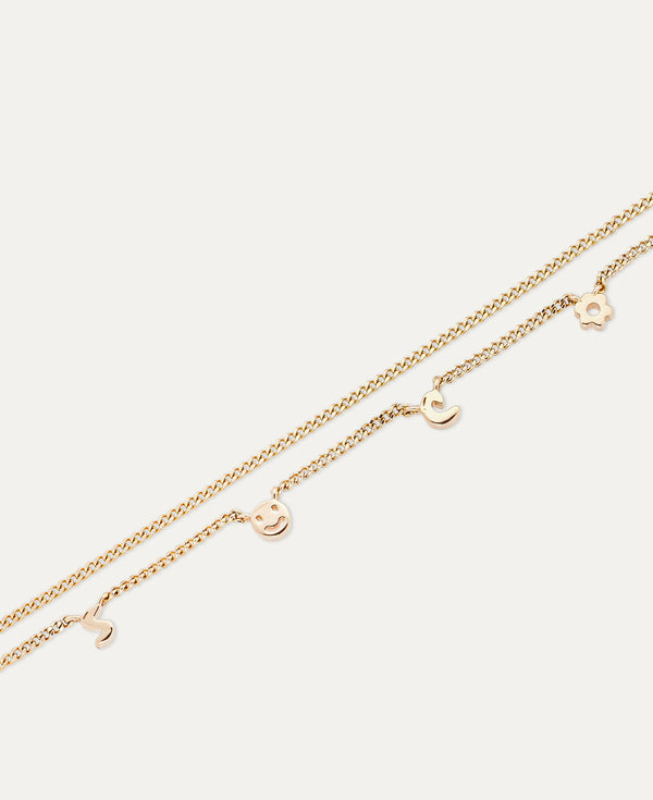 Avery Custom Talisman Solid Gold Charm Necklace