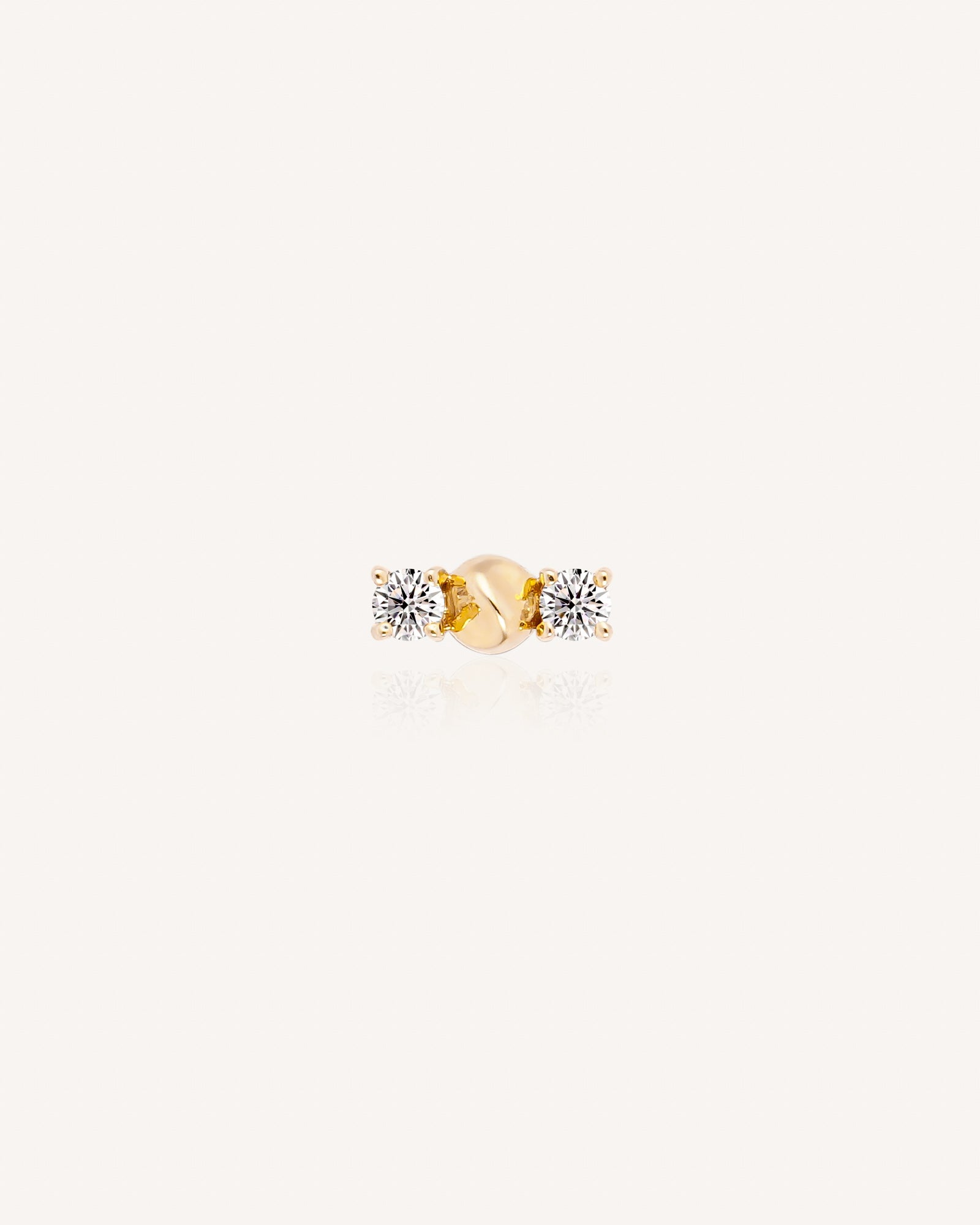 Lois 14k Solid Gold Moissanite Flatback Stud
