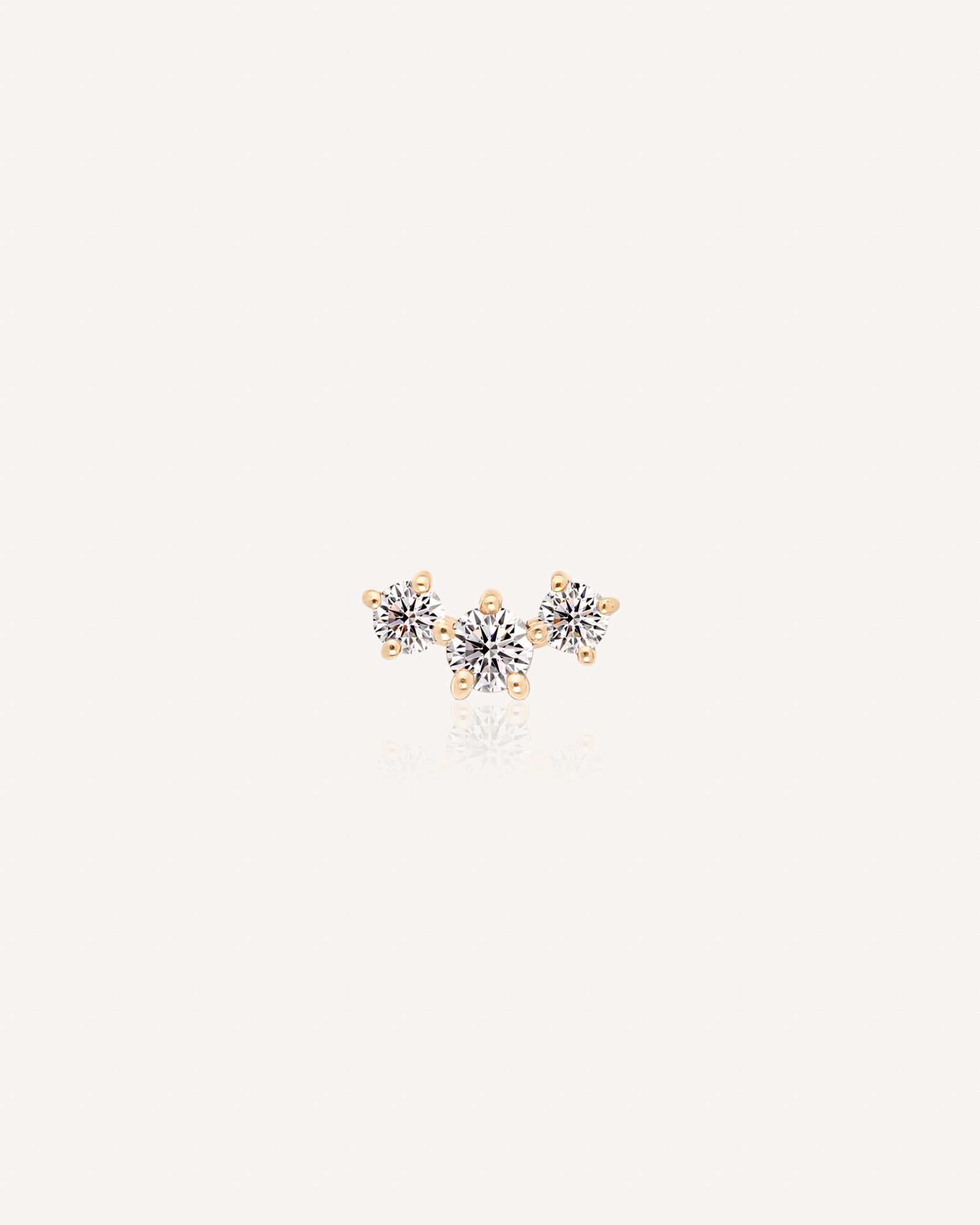 Esme 14k Solid Gold Moissanite Arch Flatback Stud