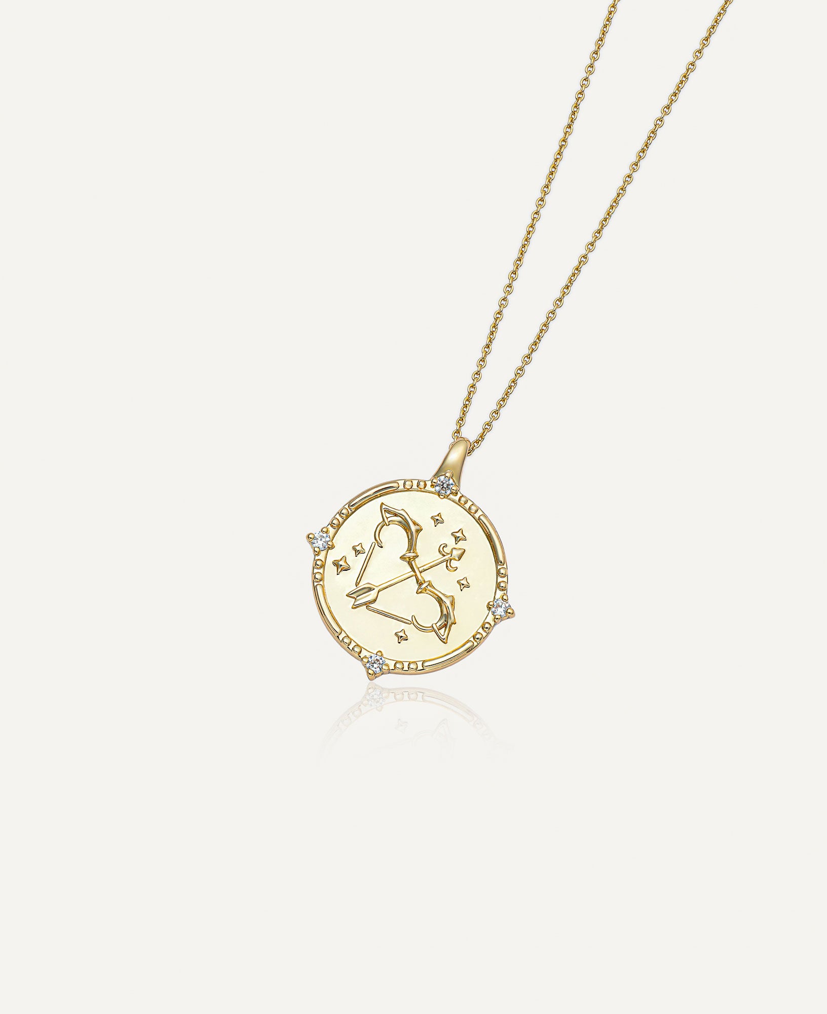 product image of Sagittarius Horoscope Gold Pendant Necklace