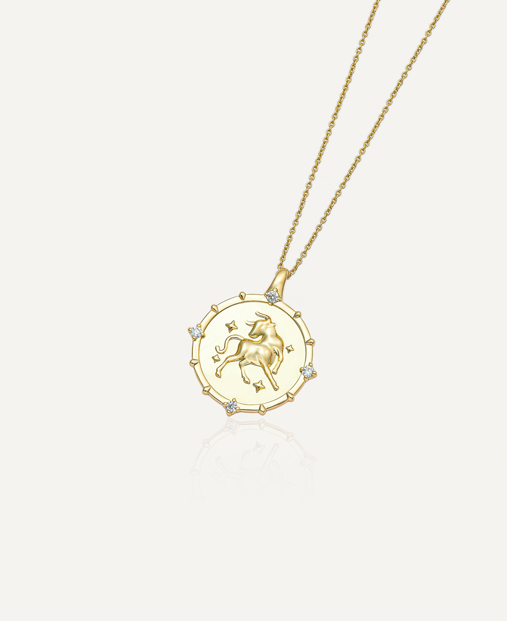 product image of Taurus Horoscope Gold Pendant Necklace