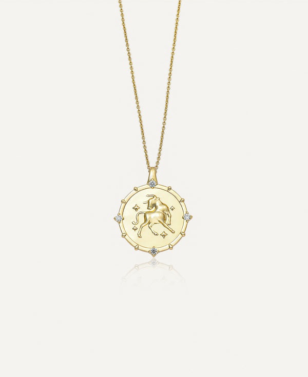 product image of Taurus Horoscope Gold Pendant Necklace