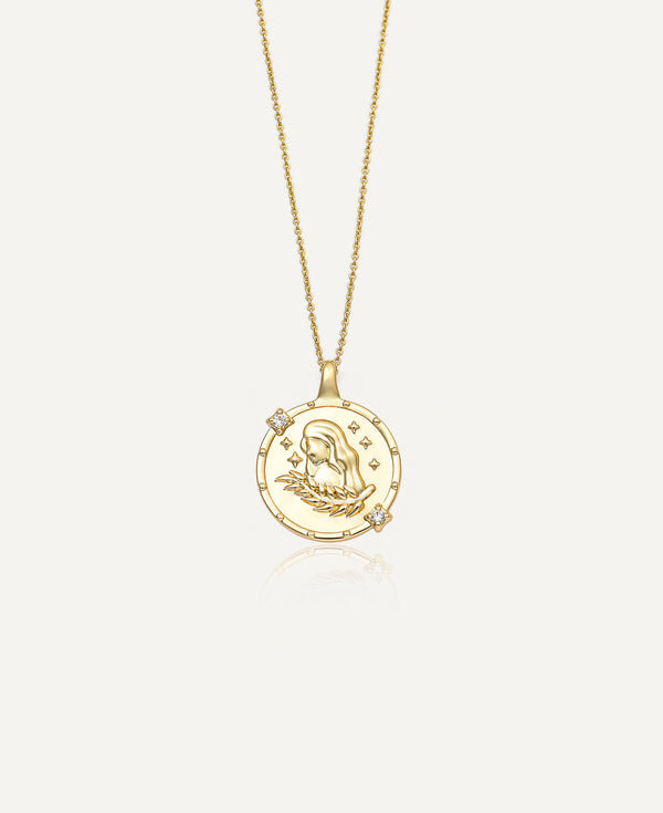 product image of Virgo Horoscope Gold Pendant Necklace