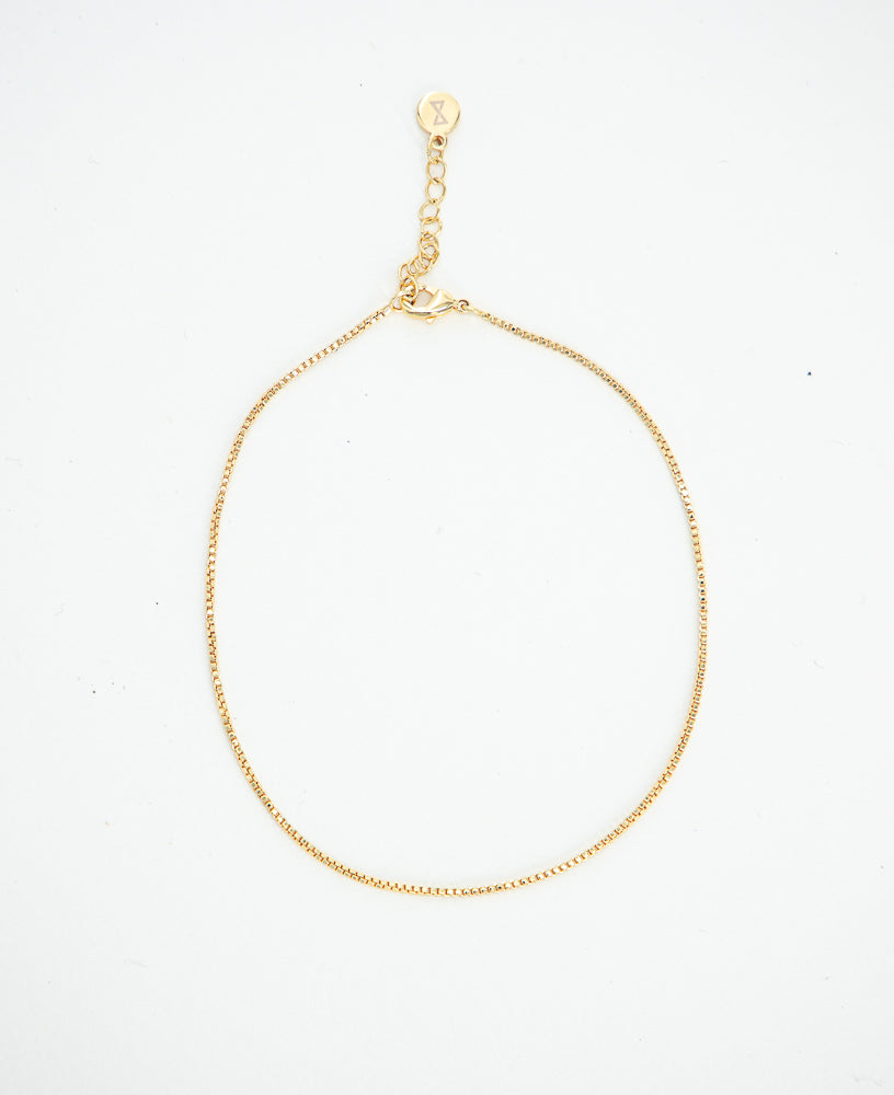Carmine 14k gold-filled anklet from Sachelle Collective 