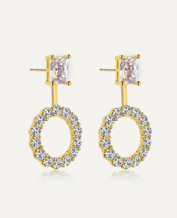 Luna White Diamond Earrings